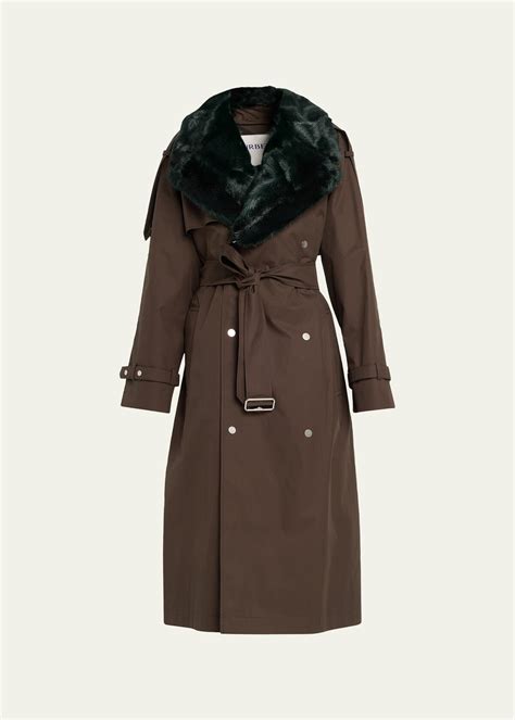 burberry jacket fur collar|burberry kennington trench coat.